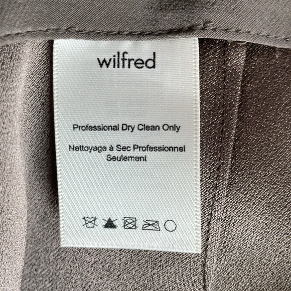 Aritzia Wilfred Size 0 Wide-Leg Drapey Calixa Pant - Soot Brown (Taupe) - Picture 5 of 7